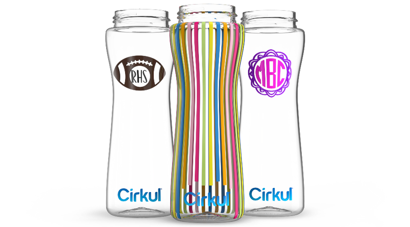 Custom 22oz. Plastic Bottle & Comfort Grip  Lid