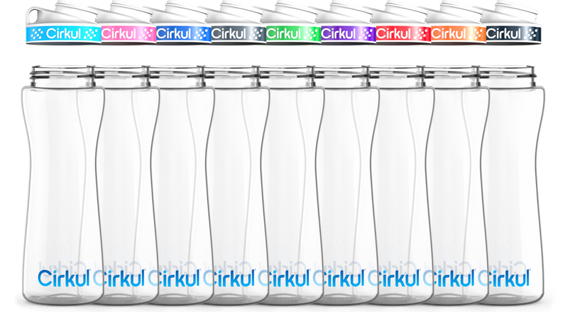 Custom 22oz. Plastic Bottle & Comfort Grip  Lid