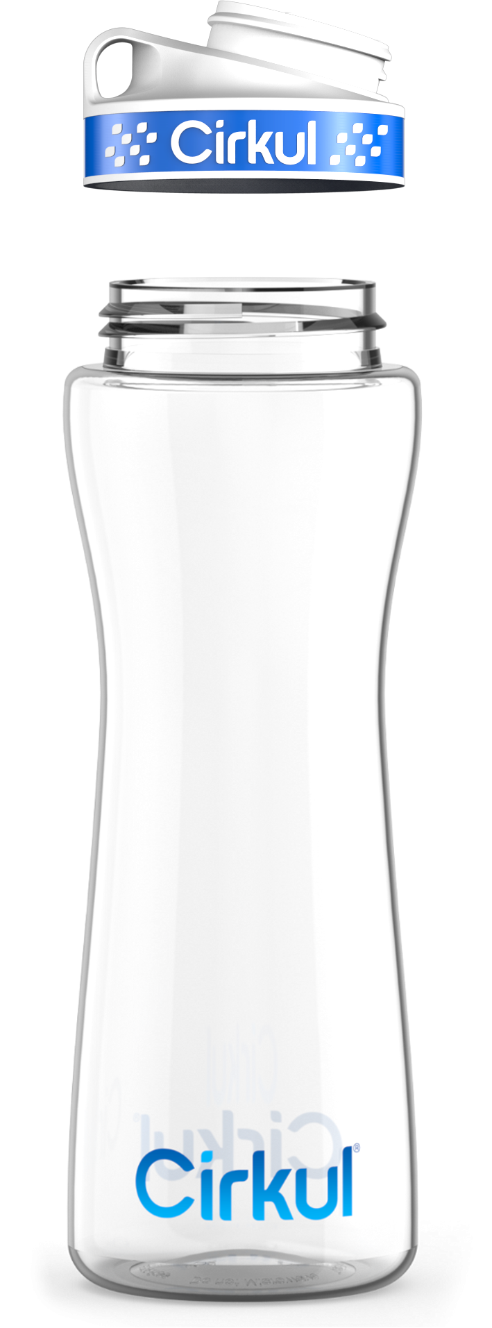 Custom 22oz. Plastic Bottle & Comfort Grip  Lid