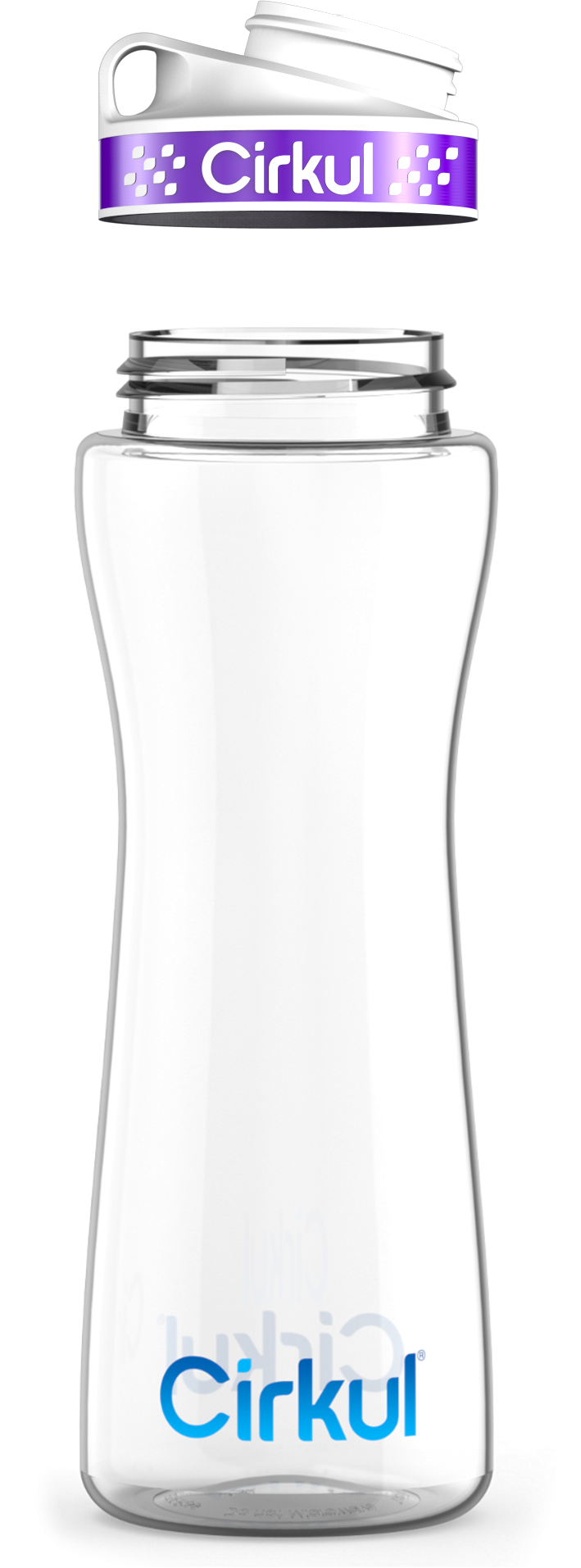 Custom 22oz. Plastic Bottle & Comfort Grip  Lid