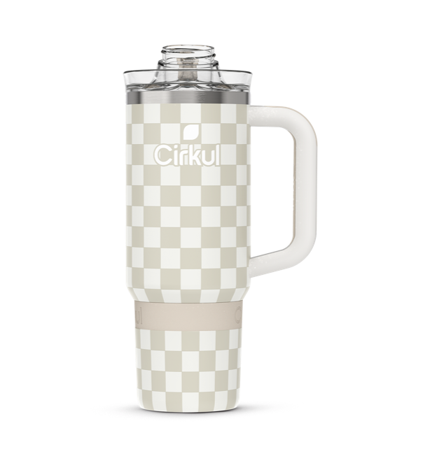 Limited Edition: 30oz. Taupe Tartan Travel StrawSip™  Tumbler